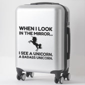 BADASS UNICORN STICKER (Koffer)