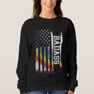 Badass Verenigde Staten Distressed Rainbow met Ame Trui