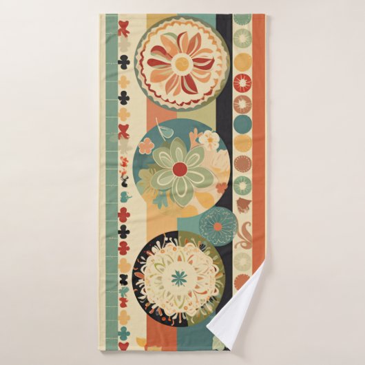 Badehandtuch im Retro look Badhanddoek (Badhanddoek)