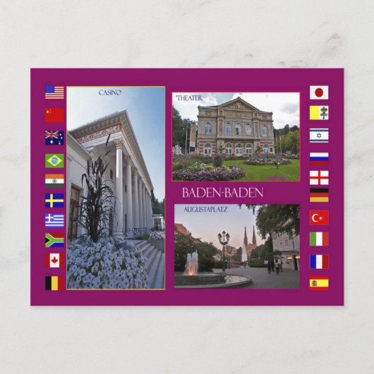Baden-Baden Ansichtskarte Briefkaart (Voorkant)