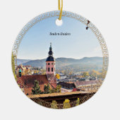 Baden-Baden, Duitsland; Keramisch Ornament (Voorkant)