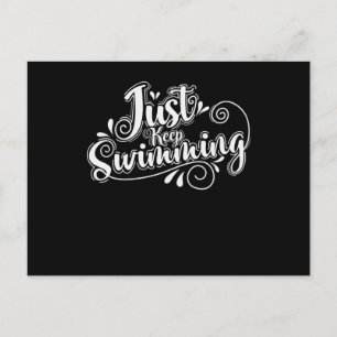 Baden blijft gewoon zwemmen briefkaart