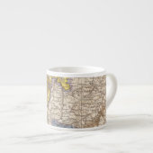 Baden Duitsland Atlas Map Espresso Kop (Voorkant rechts)