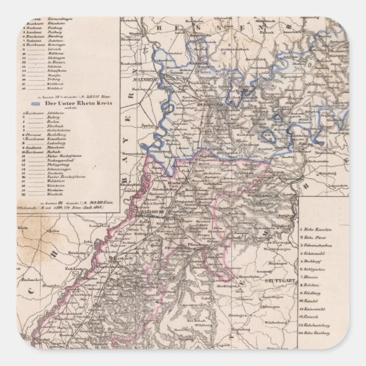 Baden, Duitsland Vierkante Sticker (Voorkant)