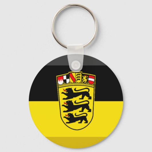 Baden-Wuerttemberg Flag Gem Sleutelhanger (Voorkant)