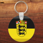 Baden-Wuerttemberg Flag Gem Sleutelhanger (Voorkant)
