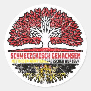 Baden-Württemberg Schweizer Schweiz Baum Ronde Sticker