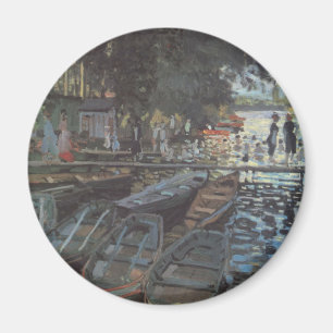 Baders bij La Grenouillère door Claude Monet Magneet