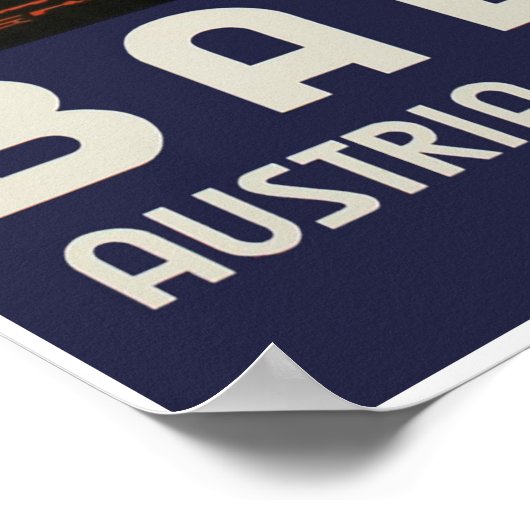 Badgastein, Oostenrijk, Travel Ski Poster (Hoek)