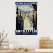 Badgastein, Oostenrijk, Travel Ski Poster (Keuken)
