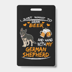 Badge 011 Je Veux Juste Boire De La Bière Et Accrocher A
