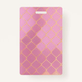 Badge 10e fête d'anniversaire fille or rose Parties scin (Dos)