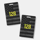 Badge 12B Combat Engineer Subdued American Flag (Avant & arrière)