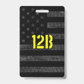 Badge 12B Combat Engineer Subdued American Flag (Arrière)
