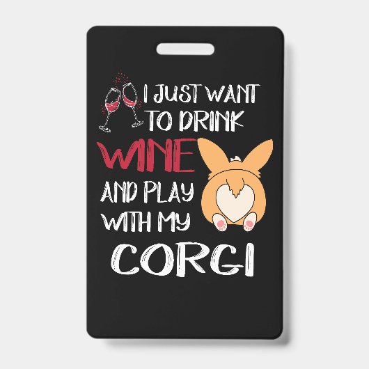 Badge 1 Je Veux Juste Boire Du Vin (Face)