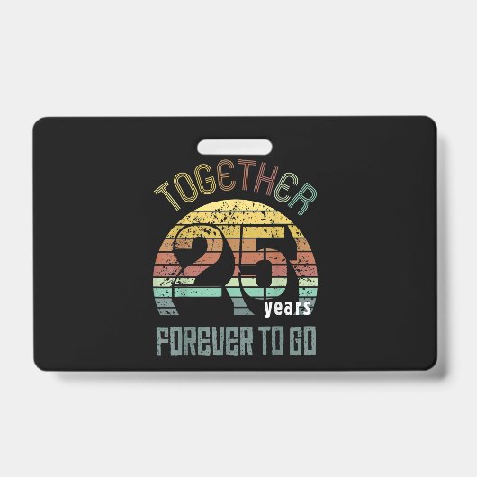 Badge 25 ans d'anniversaire de mariage (Avant)