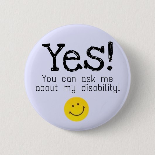 Badge 2,25 pouces - demandez à propos de l'invalid (Devant)