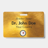 Badge 2 ans d'adhésion PAPA avec carte d'identité membre (Back)