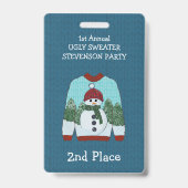 Badge 2e Place Snowman Ugly Sweater Party (Avant)