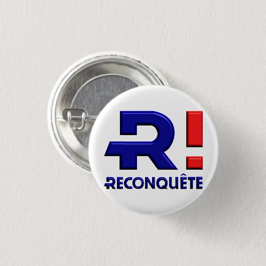 Badge 32 mm, Membre Pionnier de Reconquête (Devant & derrière)