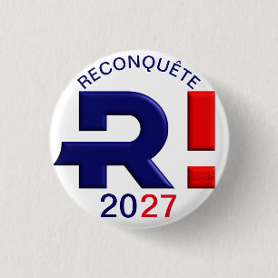 Badge 32 mm, Verovering 2027 Ronde Button 3,2 Cm