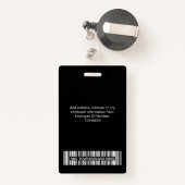 Badge 3 Logos multiples Photo de l'employé, Code à barre (Back with Retractable)