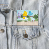 Badge 3 Oiseaux Colorés et Fantaisistes Mignons (Insitu)