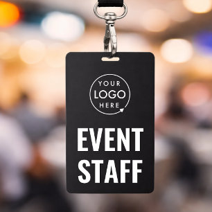 Badge 3x5 Evenement Personeel   Verticale Lanyard 