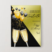 Badge 40e anniversaire Champagne & Ballons (Recto)