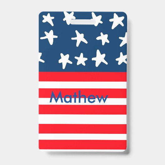 Badge 4 juillet jour de l'indépendance ajouter nom texte (Face)