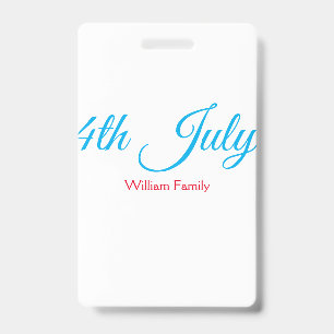 Badge 4 juillet jour de l'indépendance ajouter nom texte