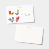 Badge 4 Oiseaux Drôles Thunder_Cove  (Avant & arrière)