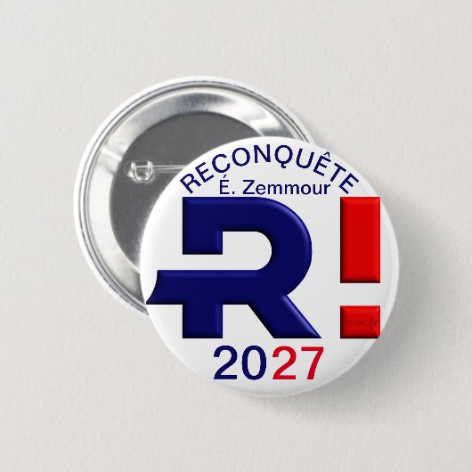 Badge 57 mm, Verovering 2027 Ronde Button 5,7 Cm (Voorkant /achterkant)