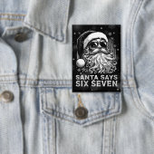 Badge 67 Meme Funny Santa Says Six Seven Christmas (Insitu)
