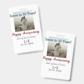 Badge À 10 ans de mariage joyeux anniversaire ajouter un (Avant & arrière)