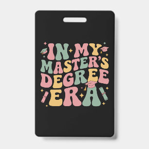 Badge à l'époque de mon master diplôme de master