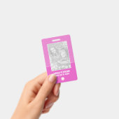 Badge à motif de sucette rose (Manuel / portable)