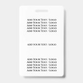 Badge à sourire avec cordon - Voir au verso (Arrière)