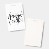 BADGE AANGAWORLD  (Avant & arrière)