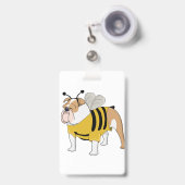 Badge abeille bulldog (Avant avec rétractable)