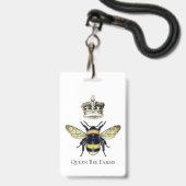 Badge Abeille et Couronne Entreprise (Avant avec lanière)