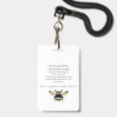 Badge Abeille et Couronne Entreprise (Arrière avec lanière)