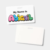 Badge Abigail (Avant & arrière)