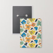 Badge Abstract Hand-Drawn Boho Floral Pattern (Recto/Verso)