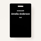 Badge Abstrait moderne roses rouges feuilles croisées fl (Dos)