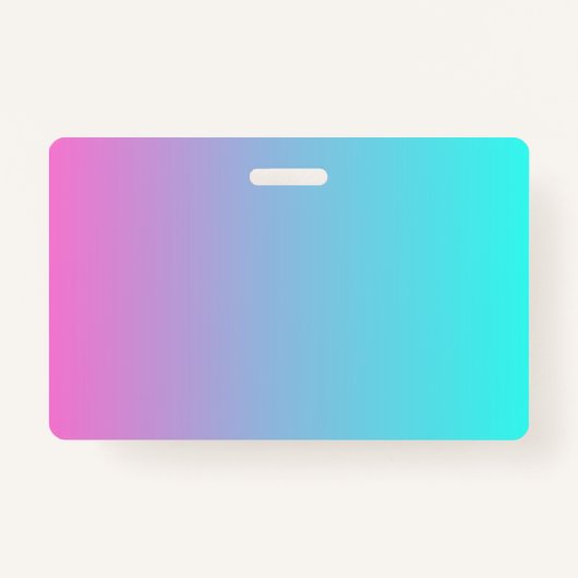 Badge abstrait rose cinglé bleu turquoise ombre (Devant)