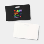 Badge Acceptation de l'autisme de soutien (Avant & arrière)