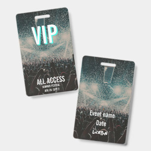 Badge Accès complet au concert VIP avec PHOTO personnali