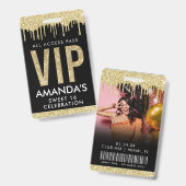 Badge Accès complet VIP personnalisable Gold Drip (Avant & arrière)