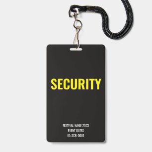 Badge Accès de sécurité personnalisé Concert Festival Ja